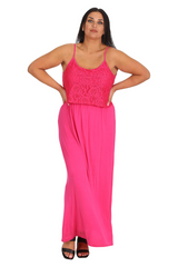 2238 Lace Detail Sleeveless Maxi Dress