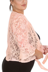 1091 Plus Size Sequin Lace Shrug  Elegant Sparkle