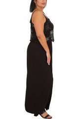 2237 Foil Floral Print Flowing Maxi Dress