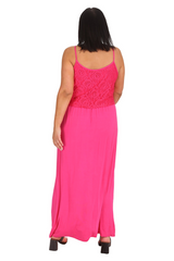 2238 Lace Detail Sleeveless Maxi Dress