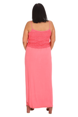 2238 Lace Detail Sleeveless Maxi Dress