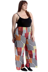 6105 Abstract Print Palazzo Trouser