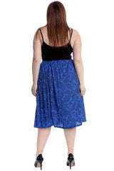 5055 Paisley Print Skater Skirt