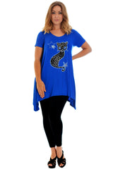 1192 Studded Fur Cat A-Line