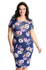 2220 Floral Print Midi Dress