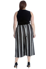 6089 Stripe Print Culottes