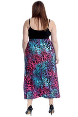 5044 Multi Leopard Print Skirt