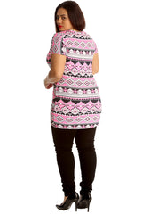 1241 Aztec Neon Print T-Shirt