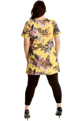 1787 Bold Floral Print Swing Top