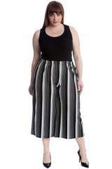 6089 Stripe Print Culottes
