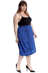 5055 Paisley Print Skater Skirt