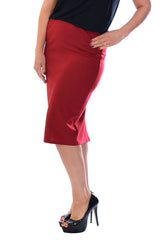 5005 Plain Ponte Pencil Skirt