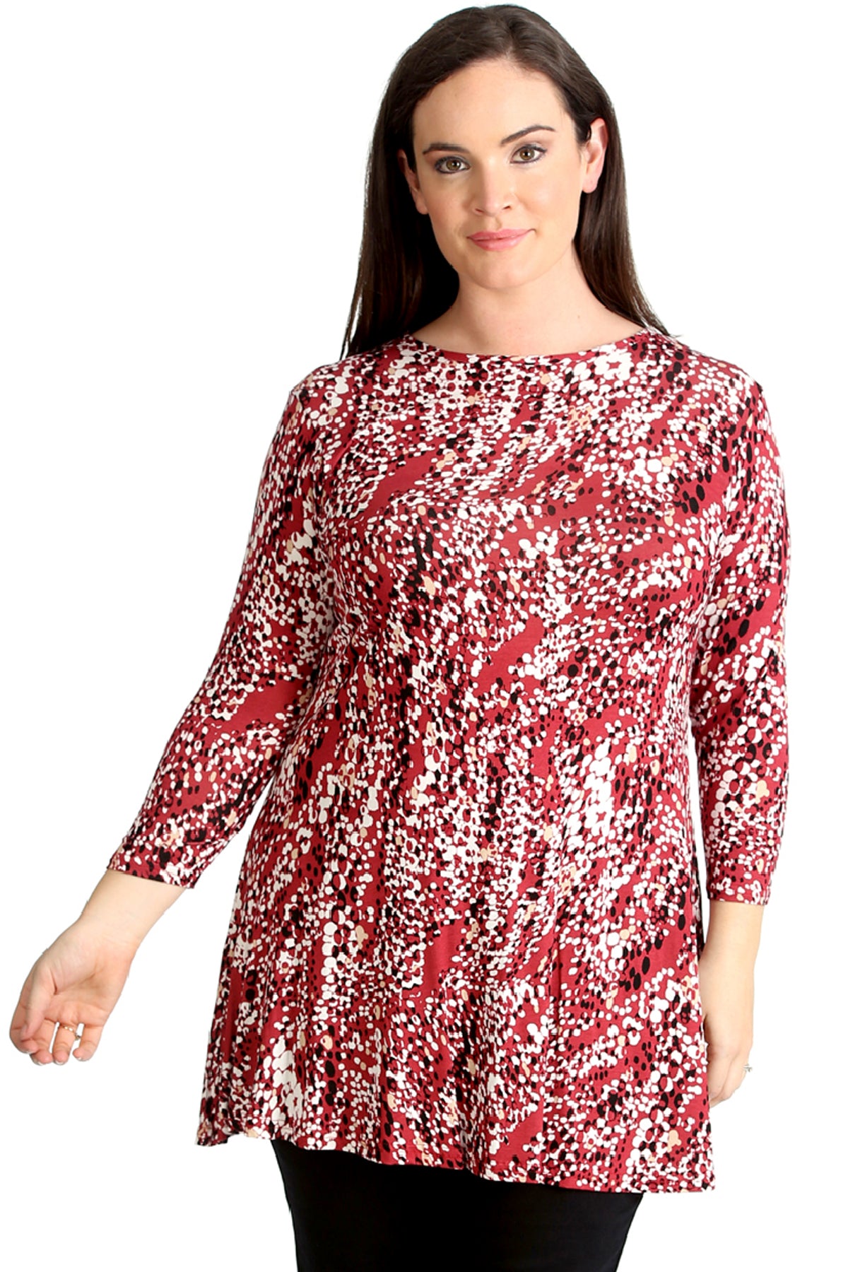 1443 Abstract Print Swing Top