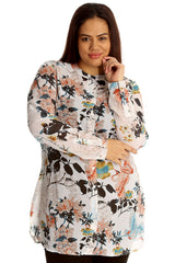 1505 Jungle Print Chiffon Shirt