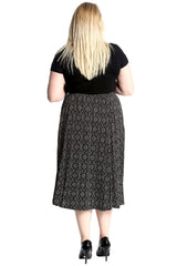 5018 Tile Print Maxi Skirt