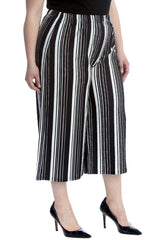 6089 Stripe Print Culottes
