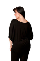 1003 Leopard Sequin Batwing Top