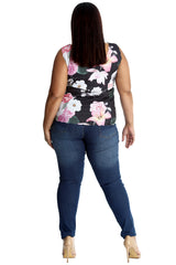 1466 Bold Floral Print Cami Vest