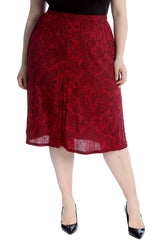 5055 Paisley Print Skater Skirt