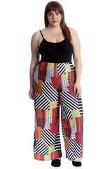 6105 Abstract Print Palazzo Trouser