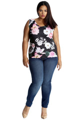 1466 Bold Floral Print Cami Vest