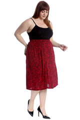 5055 Paisley Print Skater Skirt