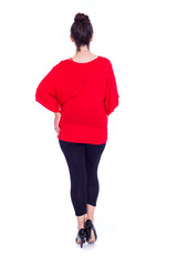 1003 Leopard Sequin Batwing Top