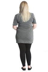 1080 Embroidered Print Sequin Tunic