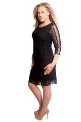 2106 Frill Lace Midi Dress