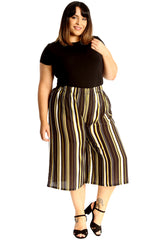 6089 Stripe Print Culottes