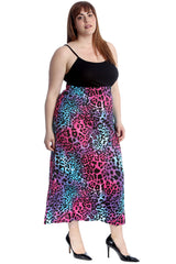 5044 Multi Leopard Print Skirt