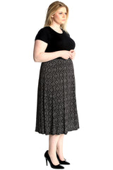 5018 Tile Print Maxi Skirt