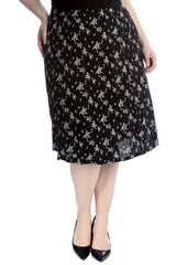 5046 Floral Print Skater Skirt