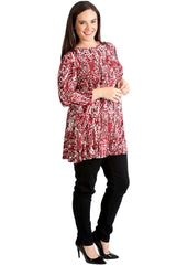 1443 Abstract Print Swing Top