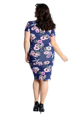 2220 Floral Print Midi Dress