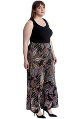 6099 Paisley Print Palazzo Trousers