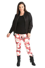 7136 Scuba Santa with Hat Print Leggings
