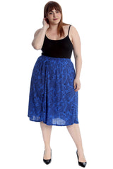 5055 Paisley Print Skater Skirt