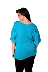 1003 Leopard Sequin Batwing Top