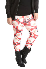 7136 Scuba Santa with Hat Print Leggings