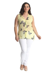 1563 Chiffon Butterfly Shirt