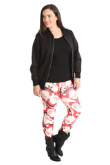 7136 Scuba Santa with Hat Print Leggings
