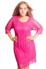 2106 Frill Lace Midi Dress