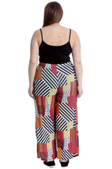 6105 Abstract Print Palazzo Trouser
