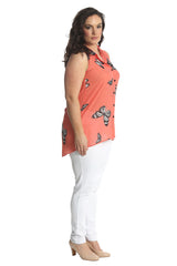 1563 Chiffon Butterfly Shirt