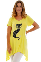 1192 Studded Fur Cat A-Line