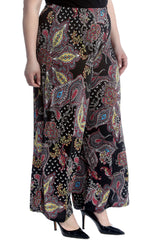 6099 Paisley Print Palazzo Trousers