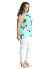 1563 Chiffon Butterfly Shirt