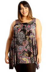 1689 Paisley Print Sleeveless Top