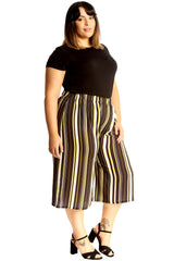 6089 Stripe Print Culottes